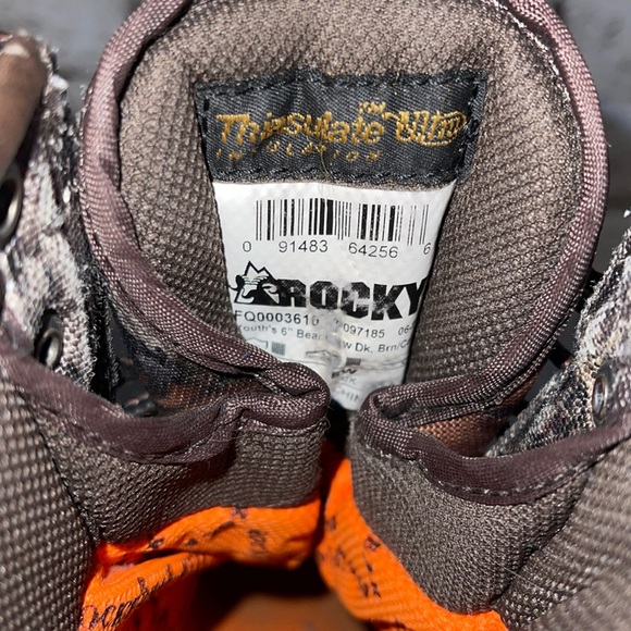 Youth Rocky Camo Thinsulate Boots sz 5 - Picture 7 of 11